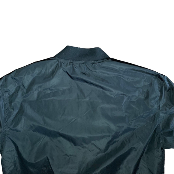 BOMBER JACKET GOOSE ISLAND‎ BEER CO Black Full Zip Jacket Coat Men Large - Picture 11 of 11